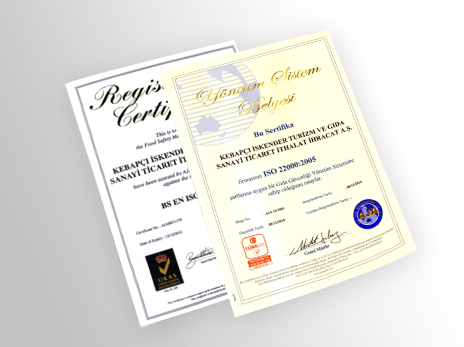 İskender - sertifika